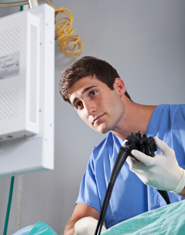 doctor performing a procedure
