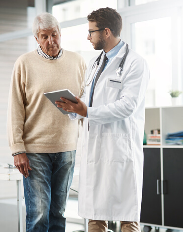 doctor talking to patient